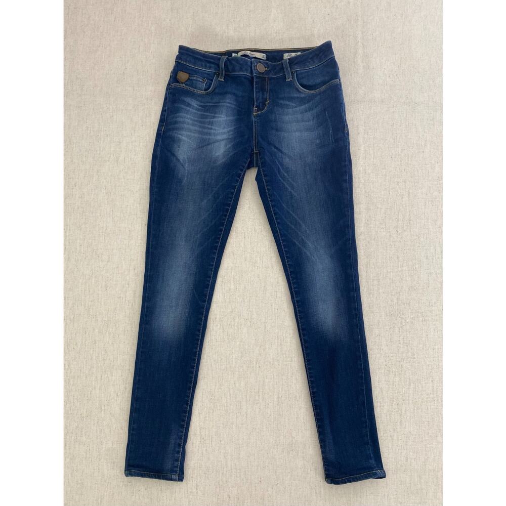 Leara Woman Jeans Womens Size 4 Blue Denim Slim Fit Stretch Skinny Pockets Zip